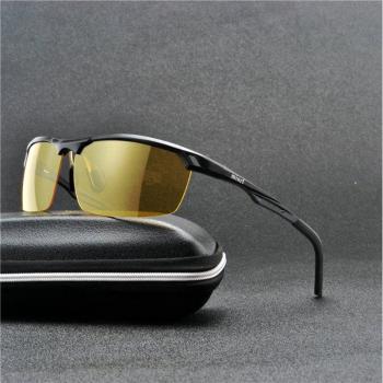 Lunettes de soleil polarisées MINCL pour hommes, avec étui, vision nocturne, UV400, NX