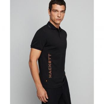 Polo Tech Placket negro Hackett London para hombre