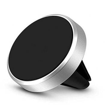 Soporte Magnético para Rejilla de Coche - Iman Potente para Teléfono GPS Plata