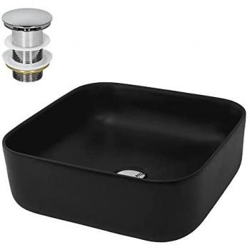 Ml-design - Lavandino da Appoggio Nera Ceramica Opaca