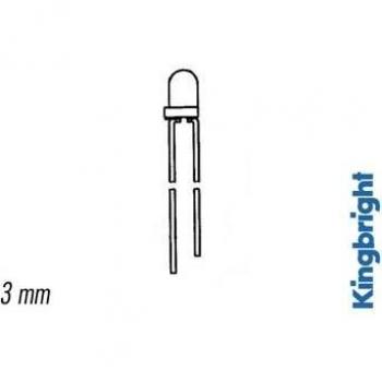 LED KINGBRIGHT 3MM VERDE DIFFUSA LAMPEGGIANTE