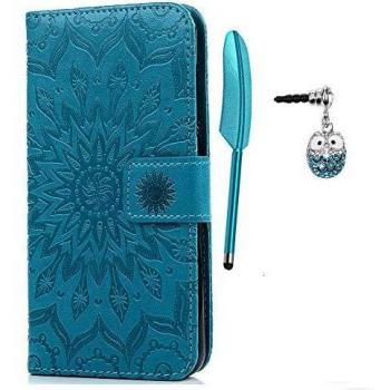 Custodia Libro per Huawei P8 Lite 2017 in Pelle PU e TPU Silicone con Portafoglio Libretto Bumper Case