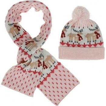 Kids Cartoon Knit Hat and Scarf Set