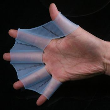 Swim Hand Fins - Finger Wear for Learning, 3 Colors (Blue, Pink, Green), Sizes L, M, S