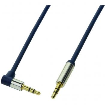 LogiLink Klinkenkabel CA11030, 0,3m, blau, abgewinkelt