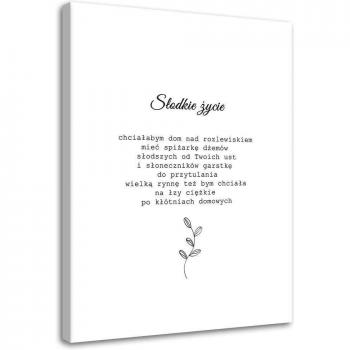 Toile Douce Vie Minimalisme 40x60 en Noir et Blanc