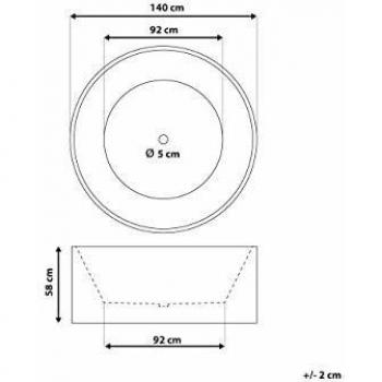 Modern Round Freestanding Luxurious Bathtub Acrylic White