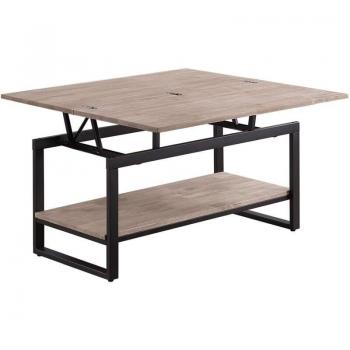Fijalo Steve - Mesa Centro Elevable y Extensible Roble Honey/Negro