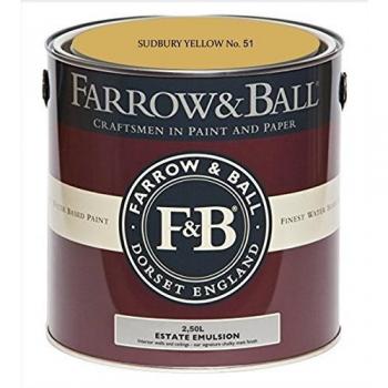Farrow & Ball Sudbury Yellow No.51 Estate Matt Emulsion - 2.5 Litres