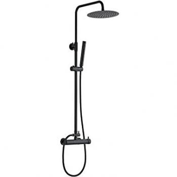 Columna de Ducha Negra con Grifo Monomando