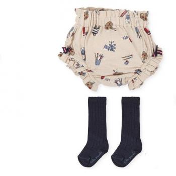 Cubrepañal Tutto Piccolo estampado con calcetines para bebé niña