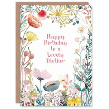 Elegant Wildflower Birthday Card for Mom