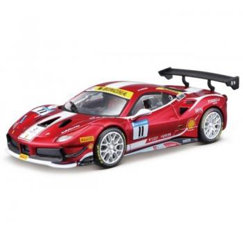 Ferrari 488 Challenge #11 White Stripe Racing Diecast – Bburago