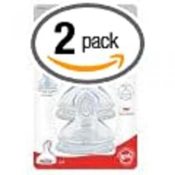 Nuk 2 Tétines Silicone Base Large Serenity+ 0-6 M L Lait Infantile