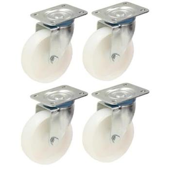Nylon Swivel Casters 125 mm – Pack 4 pièces, 170 kg chacun