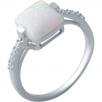 Inel din argint cu opal 1,5 ct, greutate 1,66 g