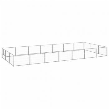 VidaXL Dog Kennel Silver 266.0 ft² Steel