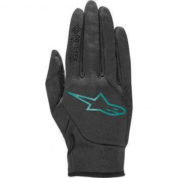 Setlla Cascade Lange Handschuhe von Alpinestars – Windstopper mit GORE‑TEX INFINIUM, Schwarz-Grün-Blau, Damen, L