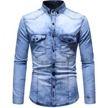 Camisa vintage de algodón para hombre