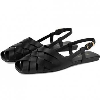 Sandalias Planas Irene de Mujer en Color Negro