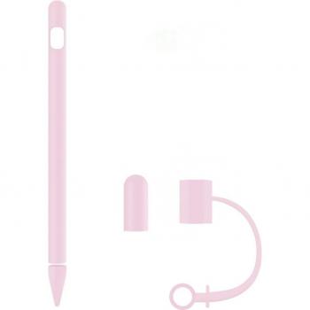 Funda de silicona suave para lápiz Apple con tapa antipérdida