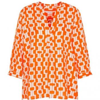SEIDENSTICKER Bluse Schwarze Rose in Orange, Gr. 36