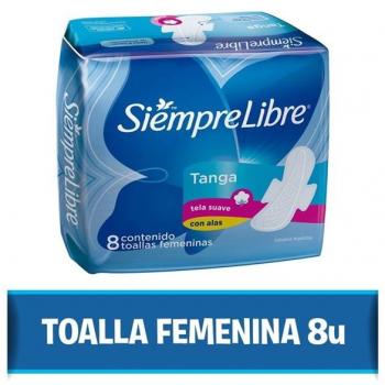 Toallitas Femeninas Tanga Suave Termocontrol® con Alas x 8 Unidades