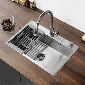 Lavello LONHEO Acciaio Inox 68×45 cm con Dispenser