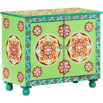 Multicolour Hand‑Painted Sideboard 70x35x60 cm Solid Mango – VidaXL