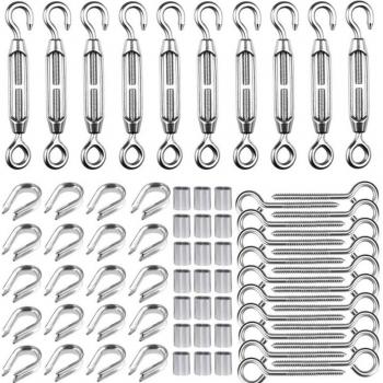 Wooden Post Cable Railing Kit 1/16 Inch with Tensioner