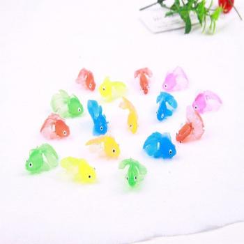 20pcs Soft Rubber Goldfish Simulation Toys for Kids