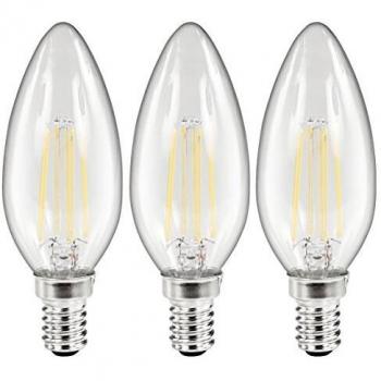 McShine LED Filament Set mit 3x Kerzenlampen, E14, 3.6W
