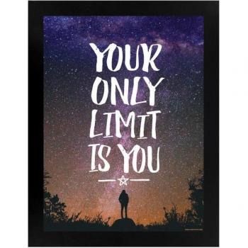 Mini Poster in Legno Sei il Tuo Solo Limite