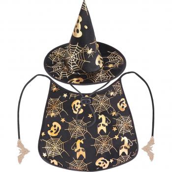 Dog Wizard Cape and Hat Costume for Halloween