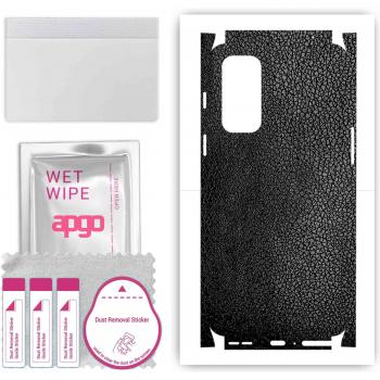 Apgo Black Leather Vinyl Skin for OnePlus Nord 2