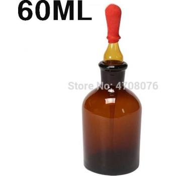 Glass Dropper Bottles with Ground Stopper, 60ml, 3 Pack