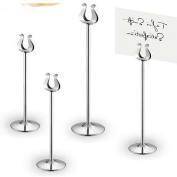Large Stainless Steel Table Number Holders for Weddings