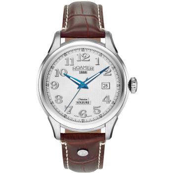 Roamer Men's 545660 Automatic Watch with Analogue Display and Brown Leather Strap