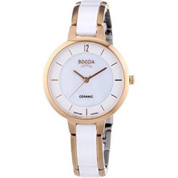 Boccia XS Damenanalogkeramische Uhr 3236‑03 – „Klassik mit Stil“