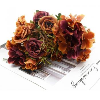 Silk Rose Hydrangea Bouquet