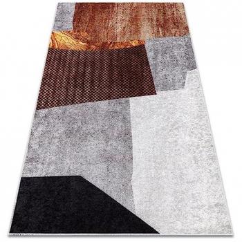 Miro Alfombra Geométrica Antideslizante 160x220 Grey Washable