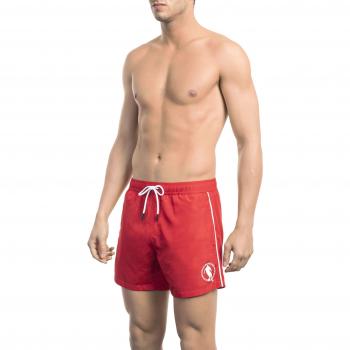 Bikkembergs Red Printed Swim Shorts for Women - M