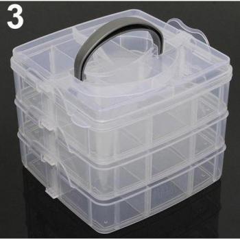 Clear JewelBox 3‑Layer Organizer