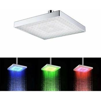Cromoterapeuta LED Transparente 6 Luzes – Ducha Cuadrada
