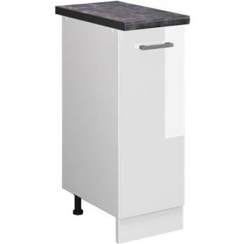Vicco Armadio cucina dispensa alto R-Line, bianco lucido 30 cm, PL antracite