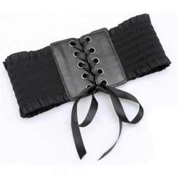 Ladies' Soft PU Leather Wide Waist Corset Belt