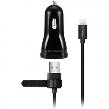 Macally Cargador de Vehículo 12 W USB‑Lightning para iPad e iPhone