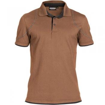 Dassy-Polo in Größe M, Marrone/Grigio