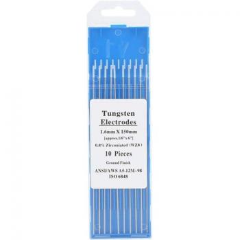10Pcs 1.6mm Zirconiated Tungsten Electrodes WZ8 White Tip for AC Tig Welding
