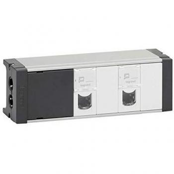 Dual‑Port Network Wall Plate, Cat 6, Legrand 073495